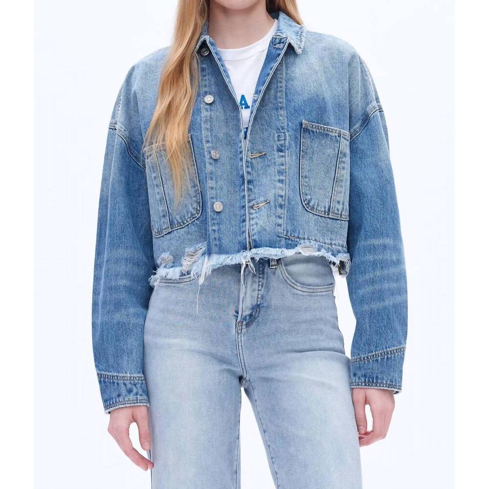 NEW BAYEAS long sleeve denim jacket in denim